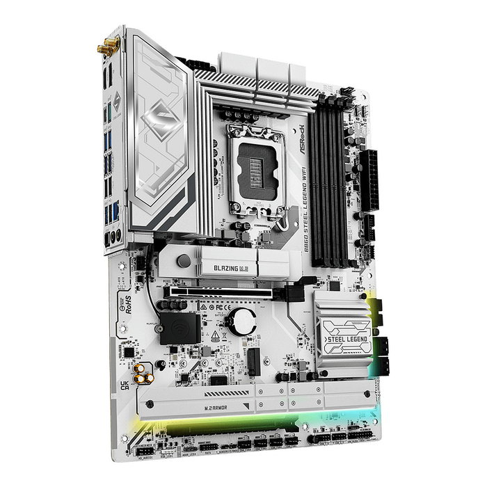 ASRock B860 Steel Legend WiFi Placa Base ATX para Intel LGA 1851, DDR5, HDMI/DP, Wi-Fi 6E, Bluetooth 5.3