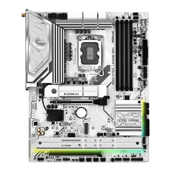 ASRock B860 Steel Legend WiFi Placa Base ATX para Intel LGA 1851, DDR5, HDMI/DP, Wi-Fi 6E, Bluetooth 5.3