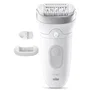 Braun SE7-011 Depiladora Eléctrica para Mujer con 2 Modos, Resistente al Agua, Color Blanco