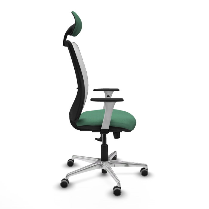 PIQUERAS Y CRESPO Silla de oficina Zulema Verde esmeralda y Blanco