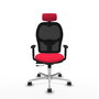 PIQUERAS Y CRESPO Silla de oficina Jorquera con mecanismo Sincro/Traslack Rojo y Negro