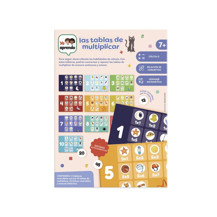 DISET Tablas de Multiplicar Juego Educativo Autocorrectivo
