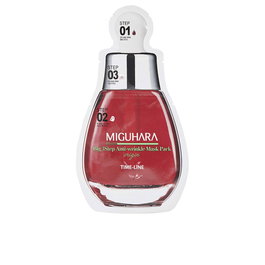 Miguhara Pack Origin Mascarilla Antiarrugas 3 Pasos, Ampolla + Mascarilla Tela + Crema Facial con Ácido Hialurónico y Adenosina, 2 Piezas