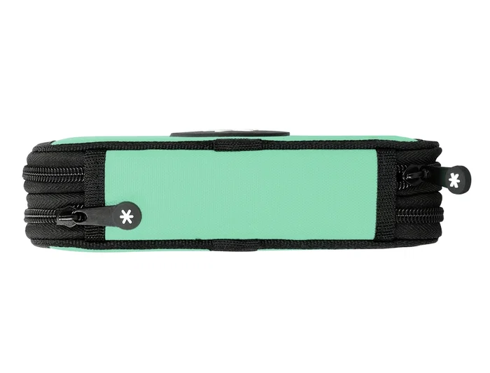 Antartik Plumier Escolar Doble Cremallera Color Menta 28 Piezas