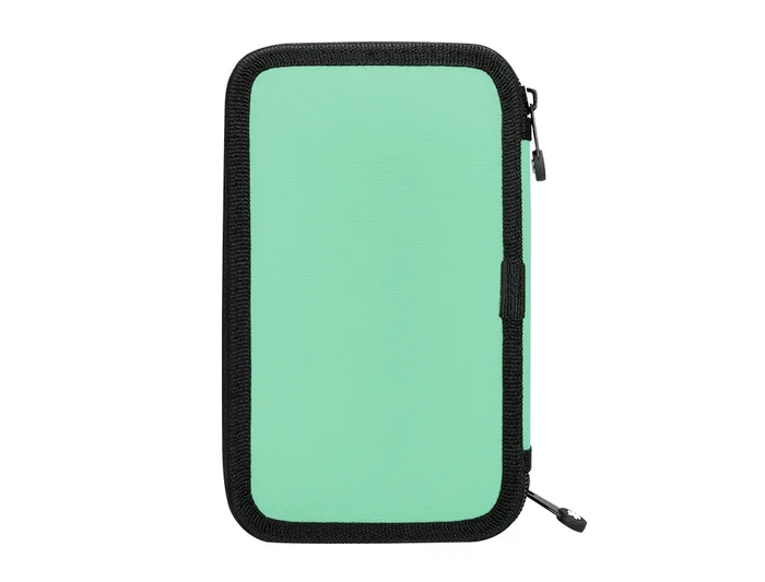 Antartik Plumier Escolar Doble Cremallera Color Menta 28 Piezas