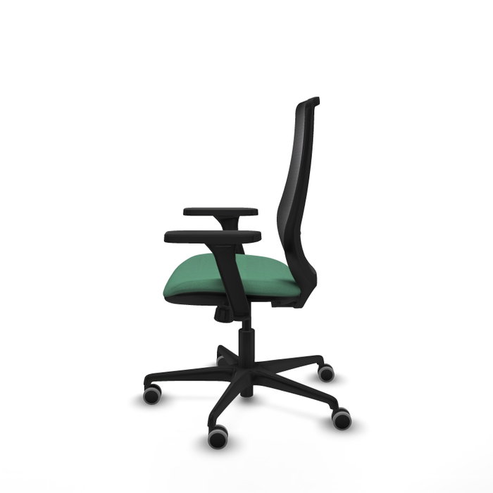 PIQUERAS Y CRESPO Silla de oficina Mardos con mecanismo Sincro, Verde esmeralda y Negro