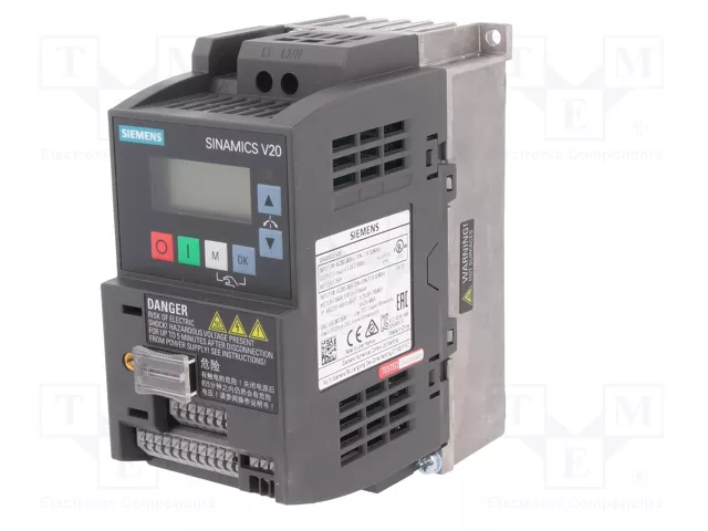 SIEMENS SINAMICS V20 Inversor Monofásico 0,55kW 200...240V AC
