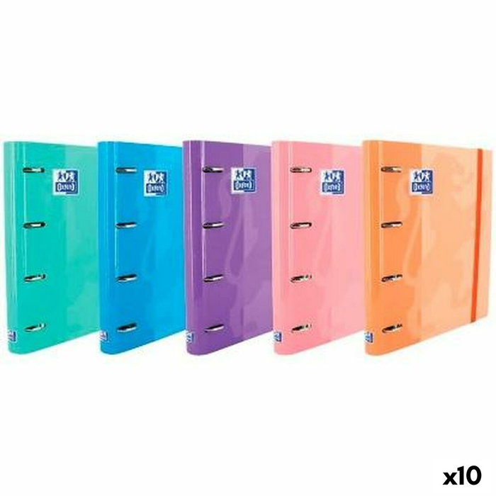 OXFORD Pack de 10 Archivadores Carpebloc A4+ con Recambio y 4 Anillas