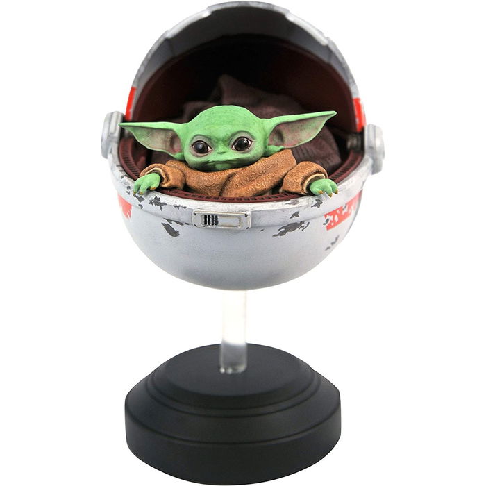 Diamond Select Toys Figura de Resina Star Wars The Mandalorian Grogu (The Child) con Cochecito Flotante - Edición Limitada 1/6 Escala 14 cm