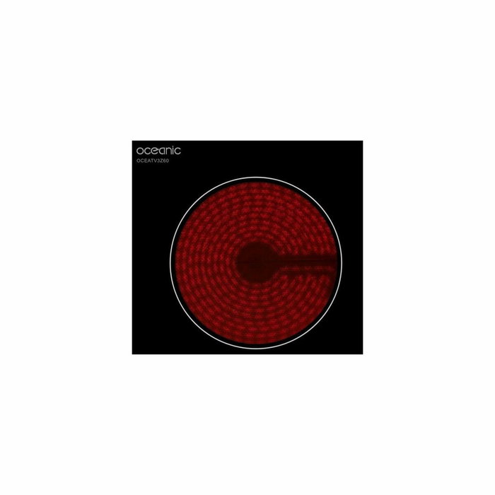 Oceanic Placa de vitrocerámica de 3 zonas, 5200W, Negro