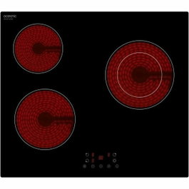 Oceanic Placa de vitrocerámica de 3 zonas, 5200W, Negro