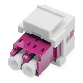 Digitus Acoplamiento Fibra Óptica LC/LC Duplex Multimodo OM4 Módulo Keystone Violeta Plástico