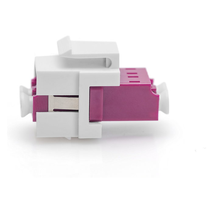 Digitus LWL Kupplung LC/LC Duplex Multimodo OM4 Keystone Modulo 22 mm Acoplamiento Fibra Óptica LC/LC Violeta