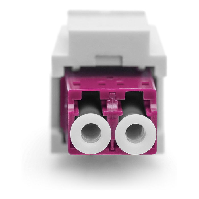 Digitus LWL Kupplung LC/LC Duplex Multimodo OM4 Keystone Modulo 22 mm Acoplamiento Fibra Óptica LC/LC Violeta