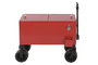 DKD Home Decor Nevera Rojo Negro 88 x 39 x 120 cm Metal PP Ruedas Desmontable