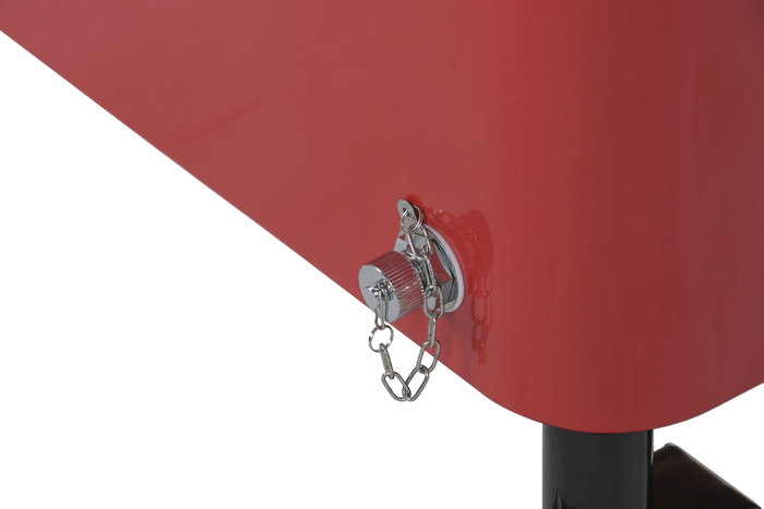 DKD Home Decor Nevera Rojo Negro 88 x 39 x 120 cm Metal PP Ruedas Desmontable