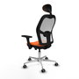 PIQUERAS Y CRESPO Silla de oficina Jorquera Naranja y Blanco