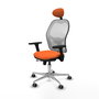 PIQUERAS Y CRESPO Silla de oficina Jorquera Naranja y Blanco