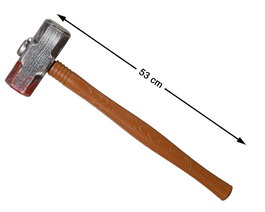 Martillo Gigante Sangriento Halloween 53x16 cm Accesorio Disfraz