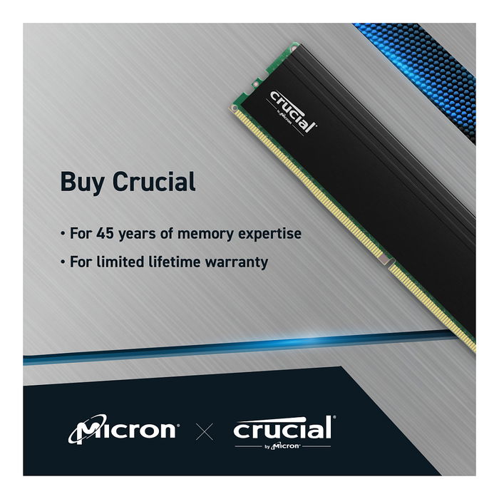 Crucial CP2K32G4DFRA32A 64GB (2x32GB) DDR4 3200MHz CL22 Kit de Memoria RAM para PC/Servidor