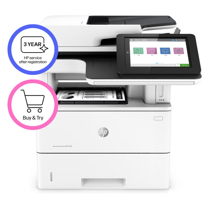 HP LaserJet Enterprise MFP M528f - Impresora Multifunción Laser 4 en 1 Negro y Blanco, A4, 43 ppm, WiFi, Ethernet, Pantalla Táctil 8"