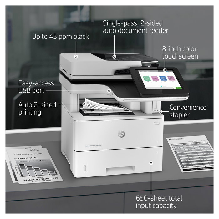 HP LaserJet Enterprise MFP M528f - Impresora Multifunción Laser 4 en 1 Negro y Blanco, A4, 43 ppm, WiFi, Ethernet, Pantalla Táctil 8" HP LaserJet Enterprise MFP M528f - Impresora Multifunción Laser 4 en 1 Negro y Blanco, A4, 43 ppm, WiFi, Ethernet, Pantalla Táctil 8"