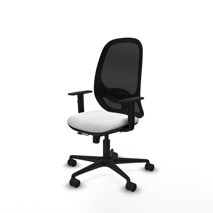 PIQUERAS Y CRESPO Silla de oficina Cilanco con mecanismo Sincro/Traslack, Blanco y Negro PIQUERAS Y CRESPO Silla de oficina Cilanco con mecanismo Sincro/Traslack, Blanco y Negro