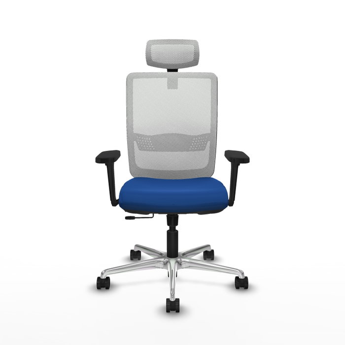 PIQUERAS Y CRESPO Silla de oficina Haches con mecanismo Sincro/Traslack Azul y Blanco PIQUERAS Y CRESPO Silla de oficina Haches con mecanismo Sincro/Traslack Azul y Blanco