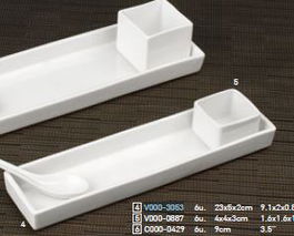 Bandeja Rectangular 26x6 cm, Vajilla, No Apto Lavavajillas ni Microondas