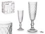 Vivalto Copa Cava Diamante Transparente Vidrio 170 ml 7x20x7 cm (Set de 24)