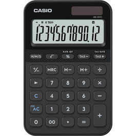 Casio MS-20YC-BK Calculadora de Oficina de Sobremesa Negro 12 Dígitos