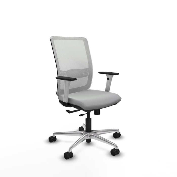 PIQUERAS Y CRESPO Silla de oficina Haches Gris claro y Blanco PIQUERAS Y CRESPO Silla de oficina Haches Gris claro y Blanco