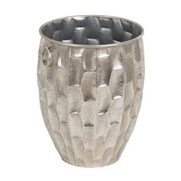 Ixia Macetero Decorativo de Metal Plata 39 x 39 x 51 cm