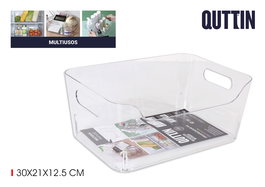 Quttin Organizador Multiusos 30 x 21 x 12.5 cm, Modelo 1476, Caja de Almacenamiento (12 Unidades)