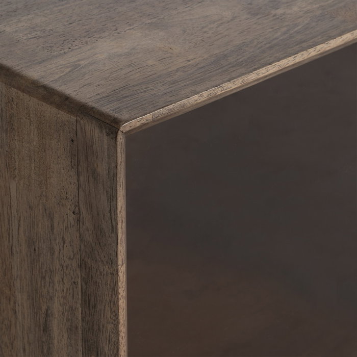 Mueble Tv Marrón Madera-Cristal 150 X 40 X 55 cm