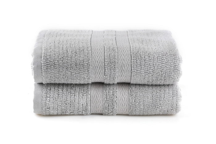 Mijölnir Grey Juego de Toallas de Baño 2 Piezas 75x150 cm, Algodón y Bambú, Suaves y Absorbentes