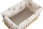 DKD Home Decor Cesta Ropa Shabby Natural Mimbre y Algodón Set de 4 Piezas 25 x 16 x 36 cm