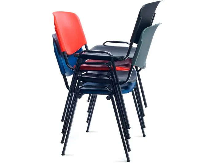 Rocada Silla Confidente Estructura Metálica Respaldo y Asiento Polímero Color Azul