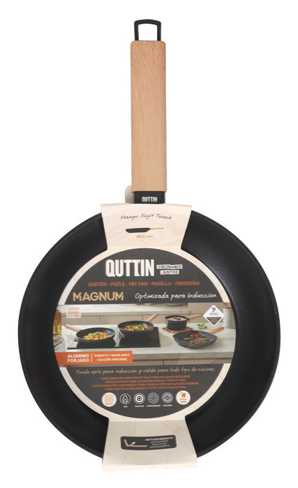 Inde Sartén Aluminio Forjado 22 cm Inducción Magnum Quttin (6 Unidades)