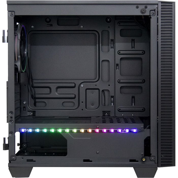 Inter-Tech Infinity X-608 Micro Torre PC ITX/micro ATX con Ventana Lateral de Vidrio Templado y Ventiladores RGB