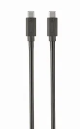 Gembird CCP-USB3.1-CMCM-1M Cable USB 3.2 Gen 1 (3.1) USB-C a USB-C Macho, 1m, Negro, Power Delivery, para Discos Duros y SSD