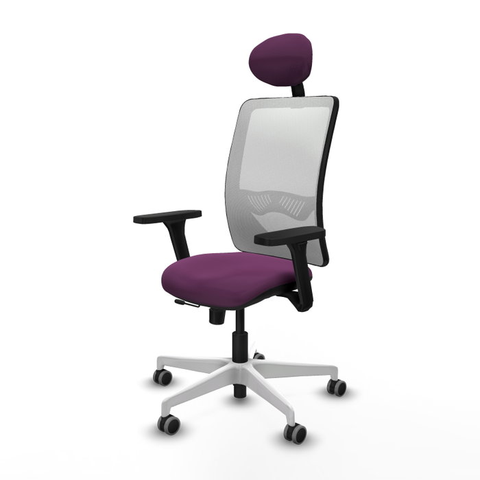 PIQUERAS Y CRESPO Silla de oficina Zulema Morado y Blanco