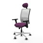 PIQUERAS Y CRESPO Silla de oficina Zulema Morado y Blanco