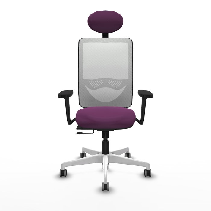 PIQUERAS Y CRESPO Silla de oficina Zulema Morado y Blanco