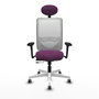 PIQUERAS Y CRESPO Silla de oficina Zulema Morado y Blanco