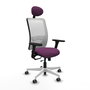 PIQUERAS Y CRESPO Silla de oficina Zulema Morado y Blanco