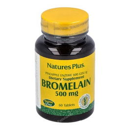 NATURES PLUS Bromelaina 500Mg 60 Comp. Favorece la Digestión y Acción Antiinflamatoria