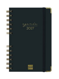 Finocam Agenda Anual 2027 Trendy Alma Wire-O tapa dura negro