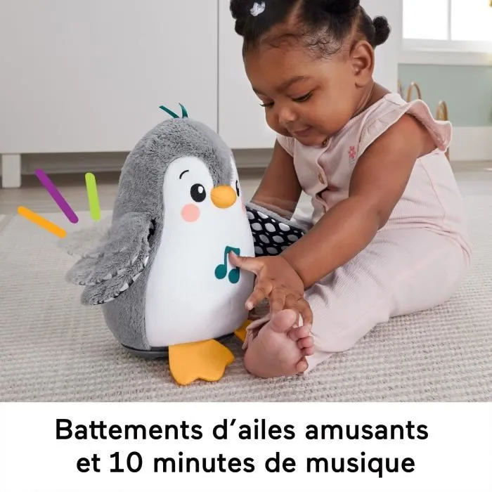 Fisher-Price Pingüino Anda y Aletea Peluche Musical para Bebés +0 Meses