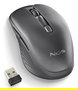 NGS EVO SPOOK Ratón Inalámbrico Multidispositivo Silencioso Recargable, Bluetooth 5.1 y 2.4 GHz, 1600 DPI, para Diestros, Negro